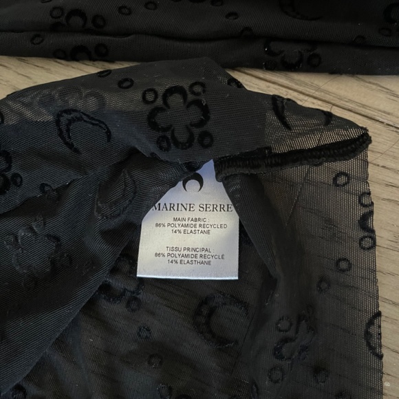 Marine Serre Flocked Sheer Monogram Top size M - Picture 2 of 5